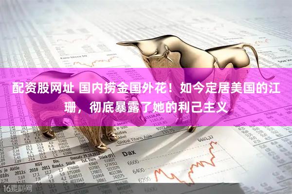 配资股网址 国内捞金国外花！如今定居美国的江珊，彻底暴露了她的利己主义